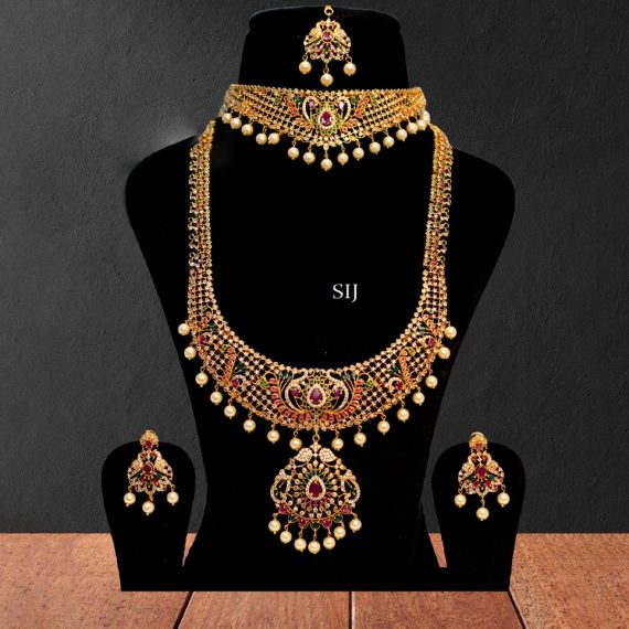 Imitation AD Stones Semi Bridal Jewellery Set