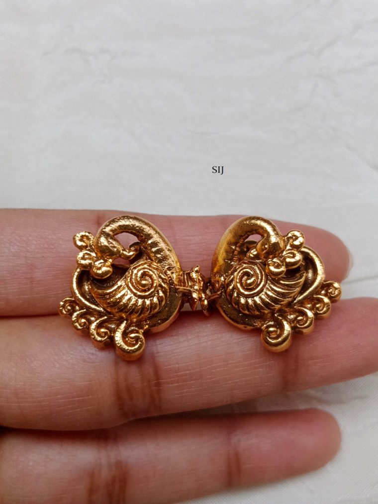 Antique Peacock Ear Studs