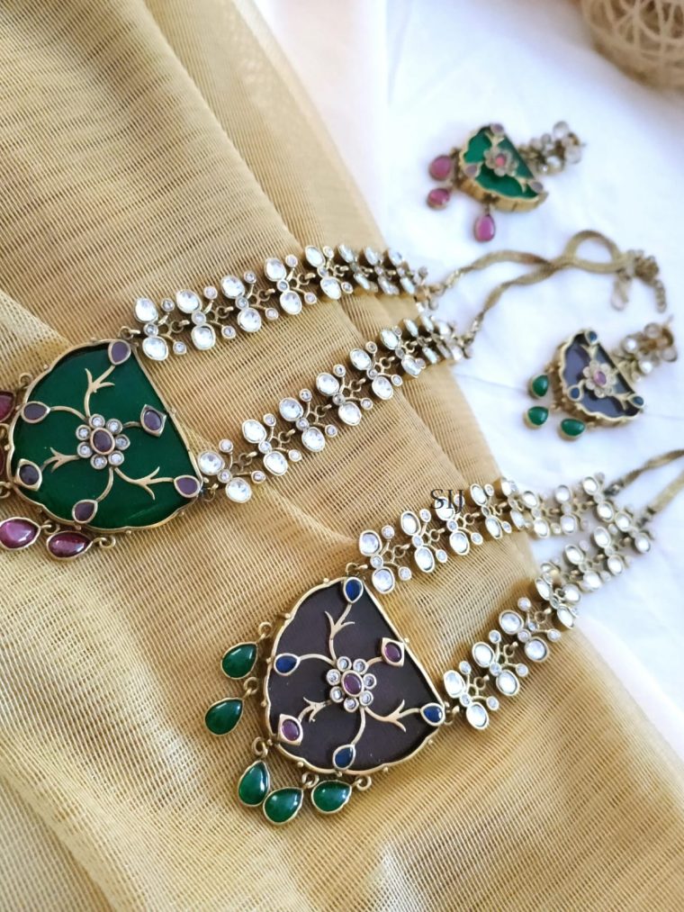 Kundan Stone Necklace Set