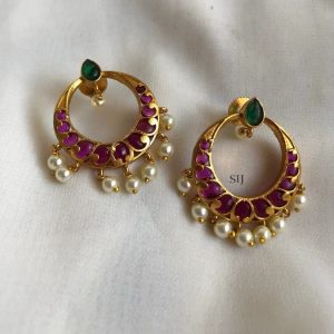 Imitation Ruby Stone Earrings