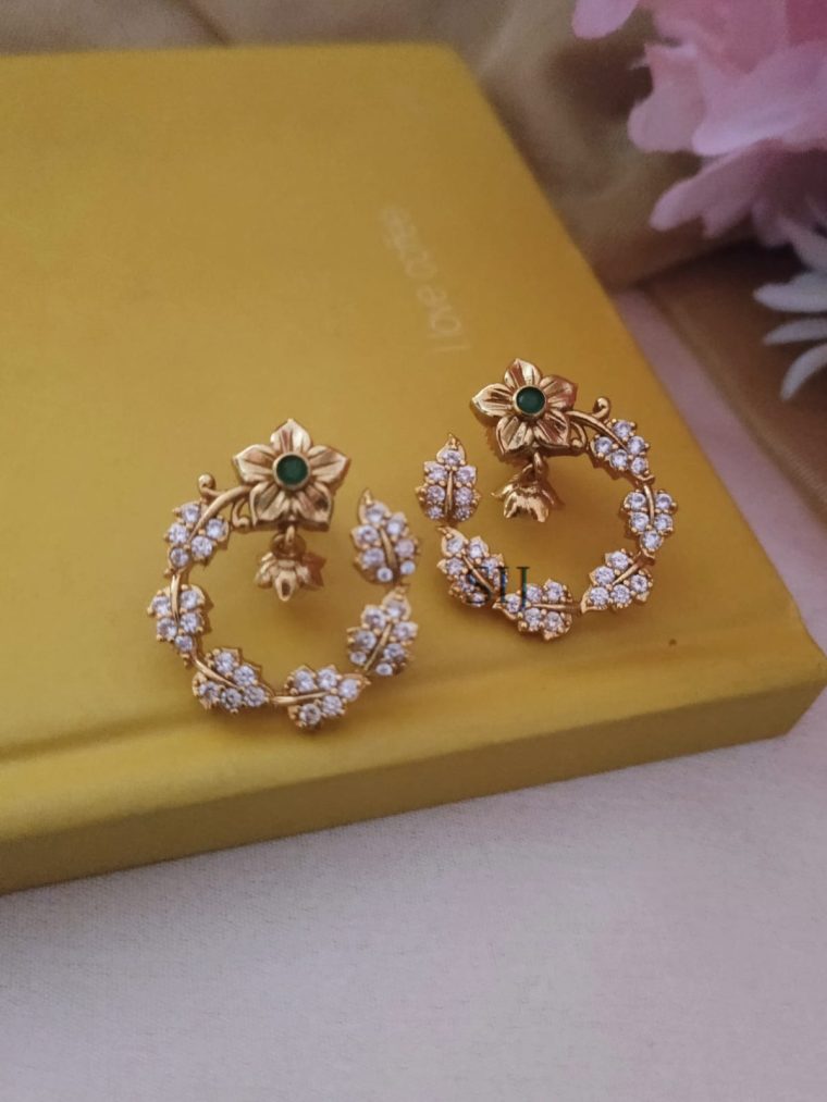 Imitation White Stone Studs