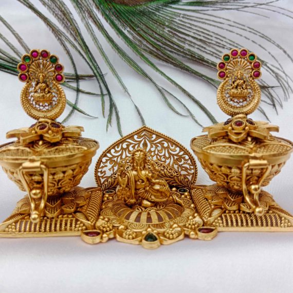 Antique Ganesh Design Kumkum Box