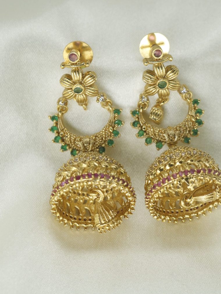 Artificial Flower Design Jhumkas