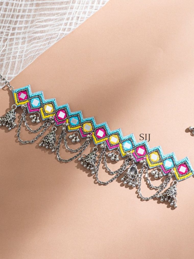 Designer Oxidised Choker Set