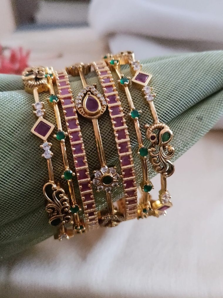 Imitation Bridal Stone Bangle Set