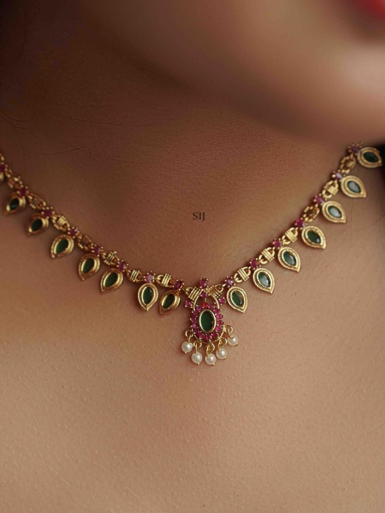 Gold Plated Palakka Necklace