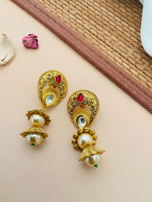 Artificial Big Pearl Drop Jhumkas