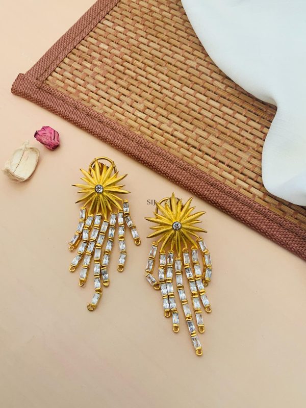 Gold Plated Star Design Earrings