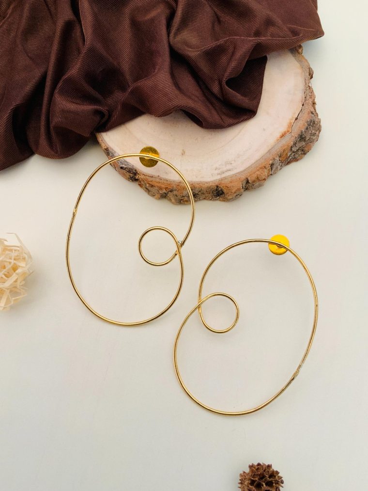 Imitation Curved Wire Earrings