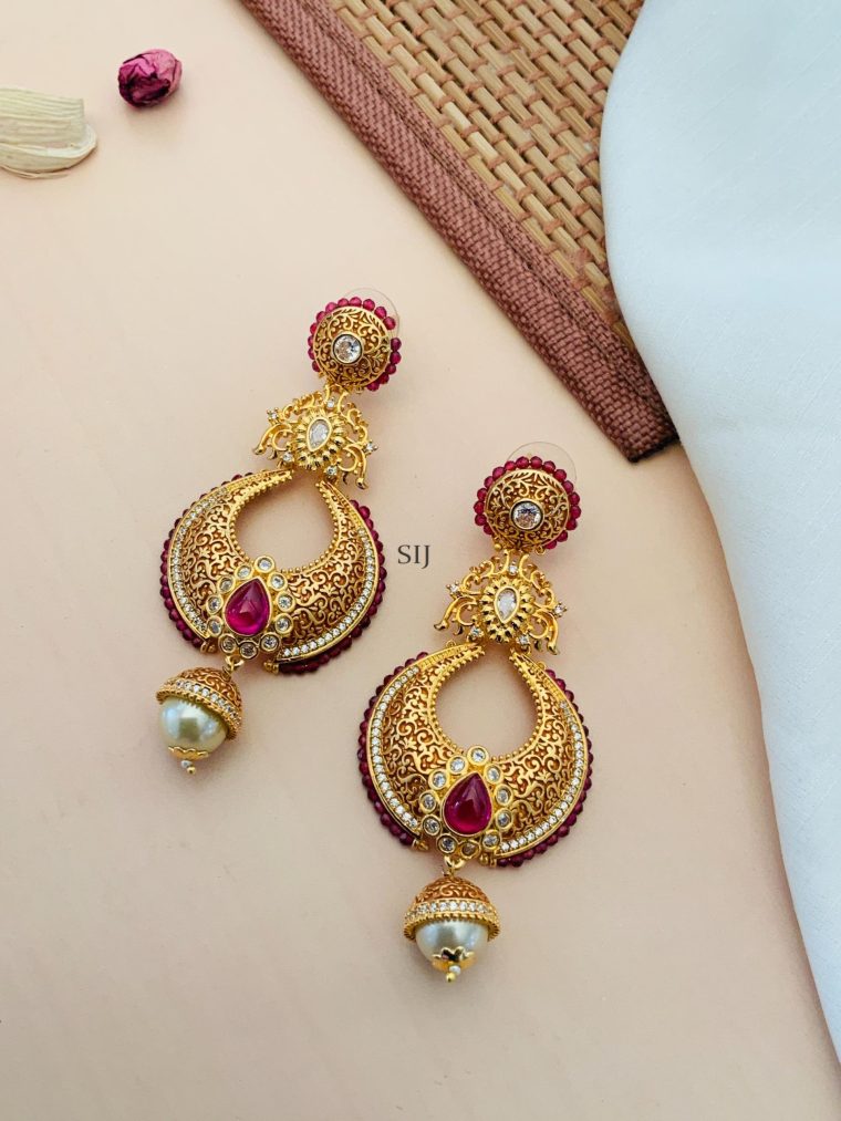 Imitation Gold Plated Kundan Earrings