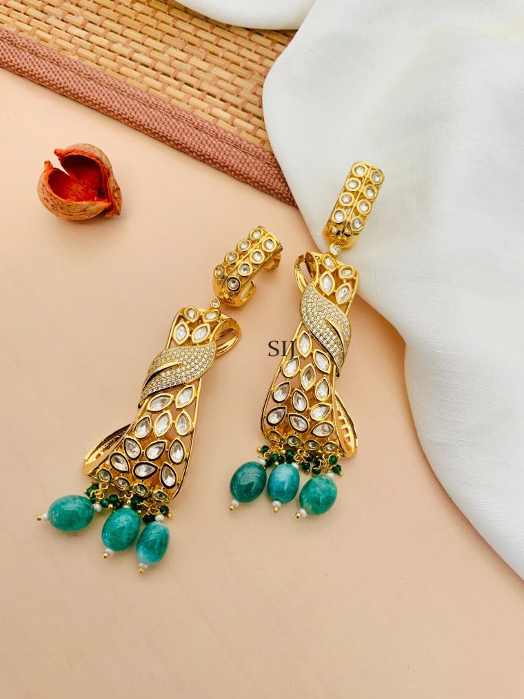 Imitation Gold Plated Kundan Earrings