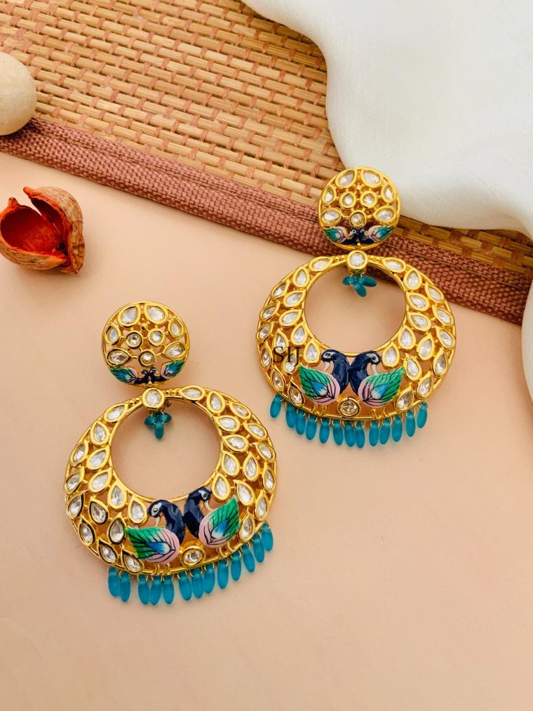 Imitation Gold Plated Kundan Stones Earrings