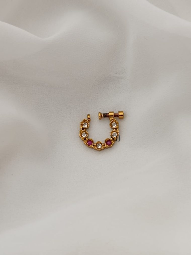 Imitation Ring And Screw Type Nose Pin