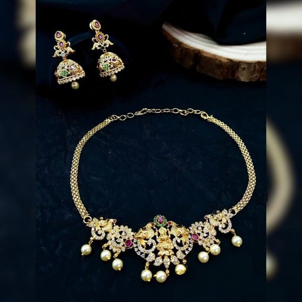 Traditional Lakshmi Golden Necklace