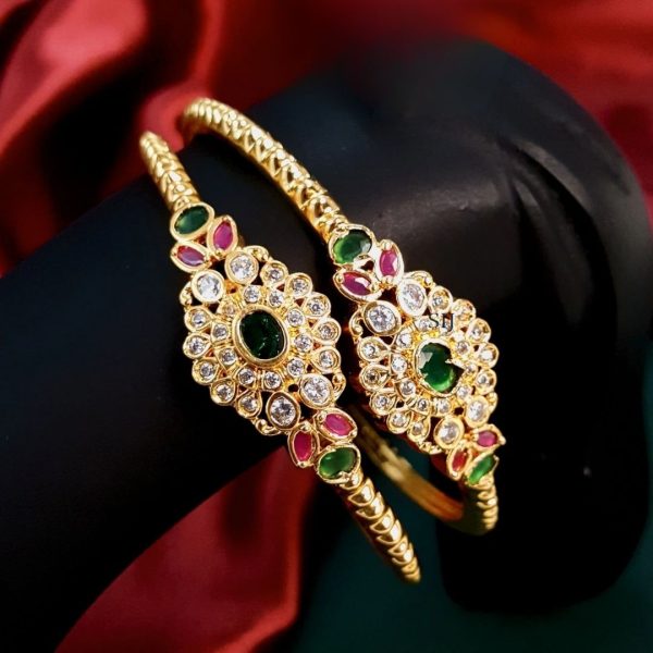 Imitation Gold Plated AD Stones Bangles