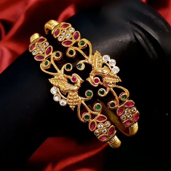 Artificial Gold Plated AD Stones Bangles