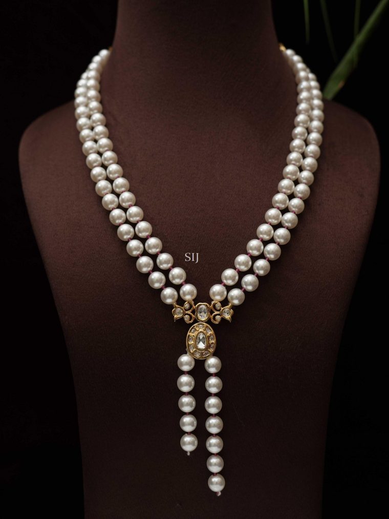 Artificial Pearl Polki Necklace