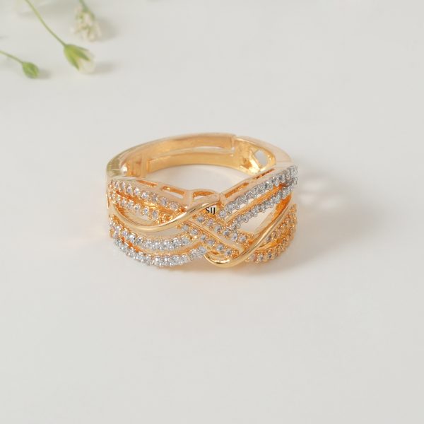 Gold Finish Infinity Symbol Finger Ring