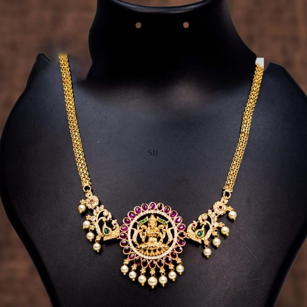 Gold Finish Traditional Lakshmi Necklace