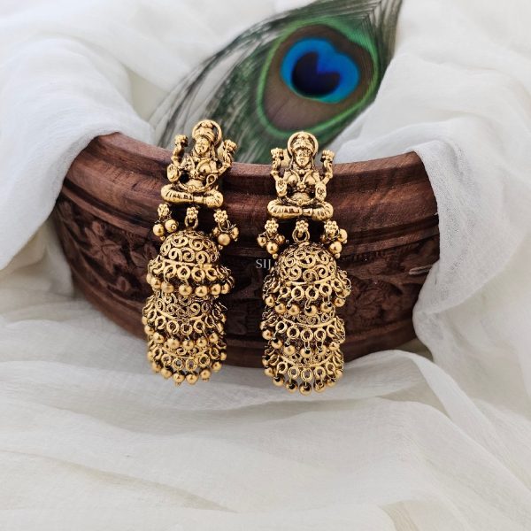 Imitation 3 Layer Lakshmi Jhumkas