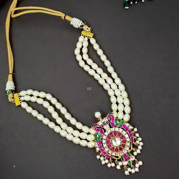 Imitation Dual Side Peacock Pearl& Kundan Choker