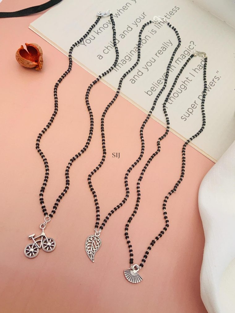 Imitation German Silver Plated Combo Of 3 Mangalsutra