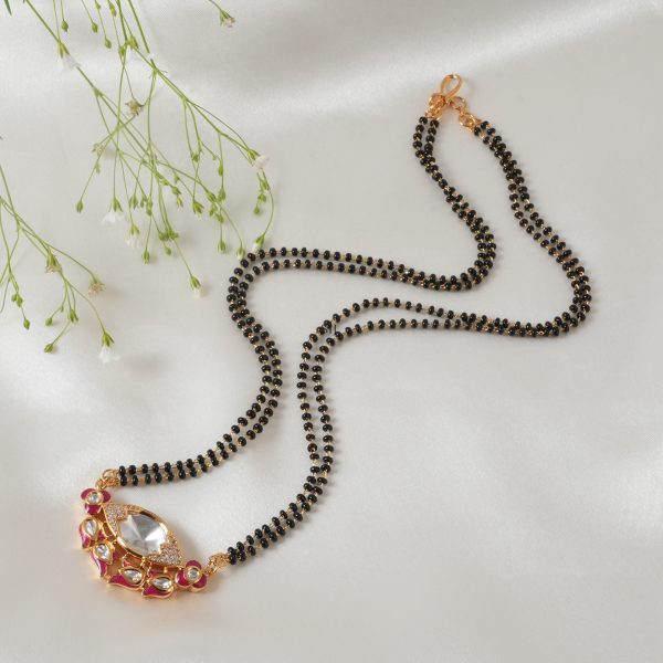 Imitation Two Layer Black Beaded Mangalsutra