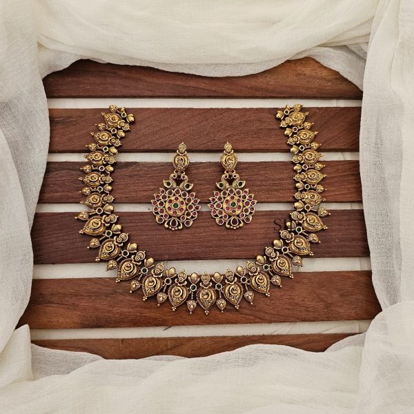 Imitation Peacock Necklace Set