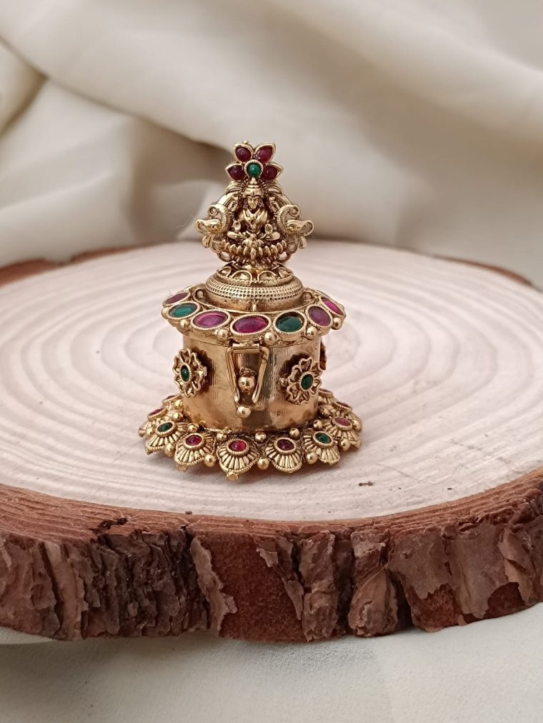 Traditional Lakshmi Design Kumkum Box