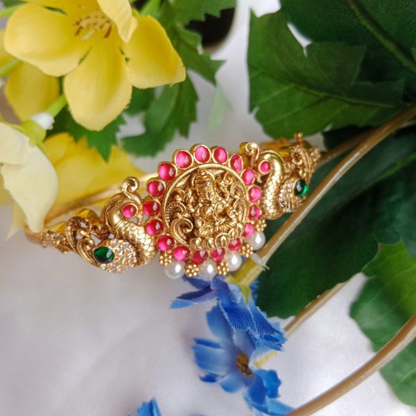 Traditional Lakshmi and Dual Peacock Kada