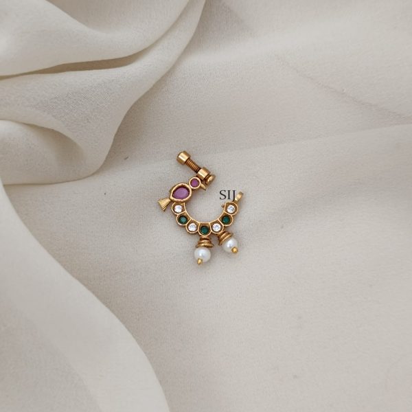 Imitation Multi Stones Ring Type Nose Pin