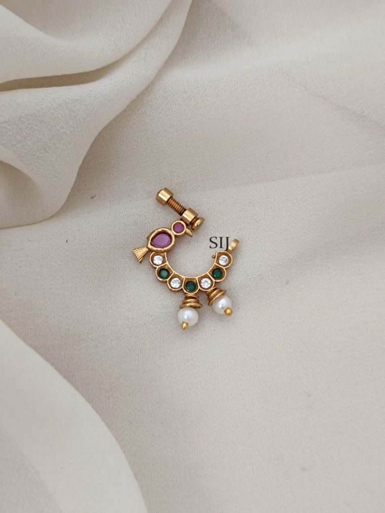 Imitation Multi Stones Ring Type Nose Pin