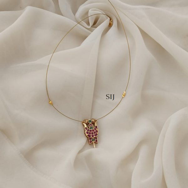 Artificial Sulam Design Pendant Invisible Necklace