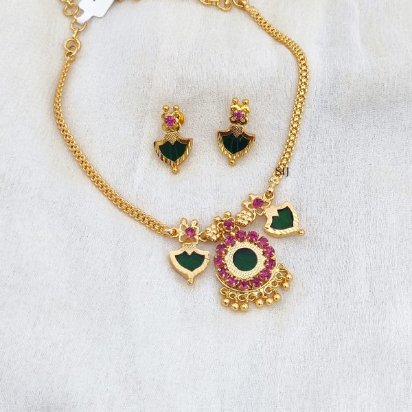 Imitation Kerala Palakka Necklace Set