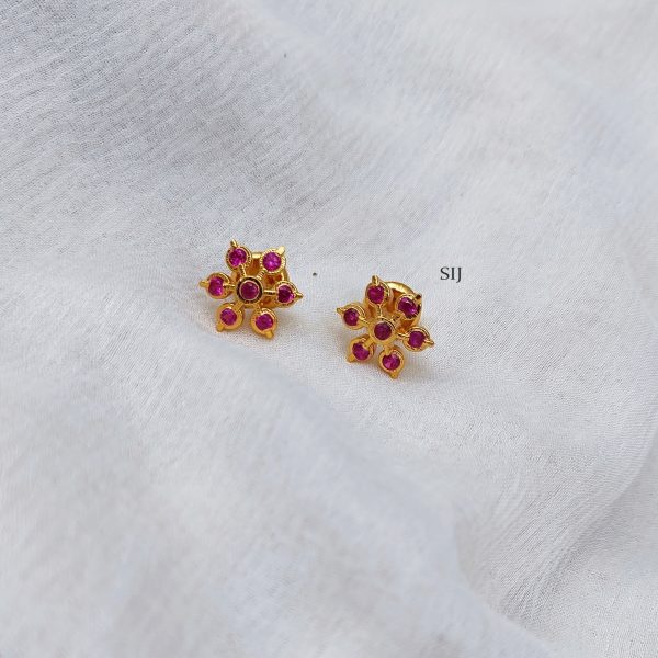 Traditional Diamond Replica Rose Stones Ear Studs