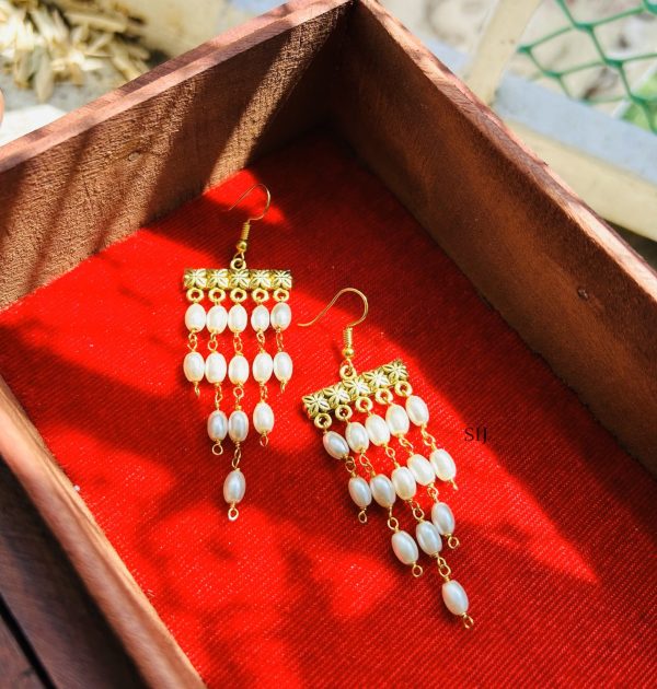 Traditional Pearl Danglers Earrings