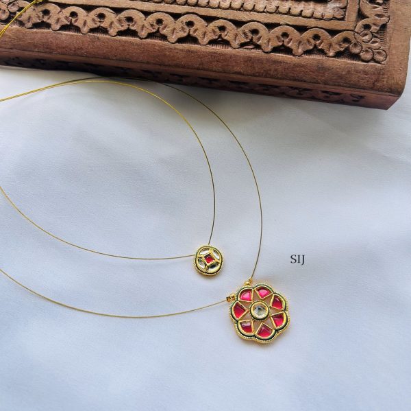 Artificial Dual Line Kundan Invisible Necklace