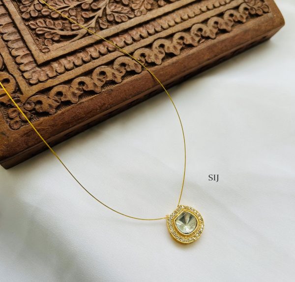 Artificial Half Circle Kundan Invisible Necklace