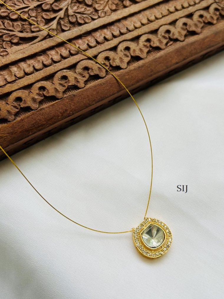 Artificial Half Circle Kundan Invisible Necklace