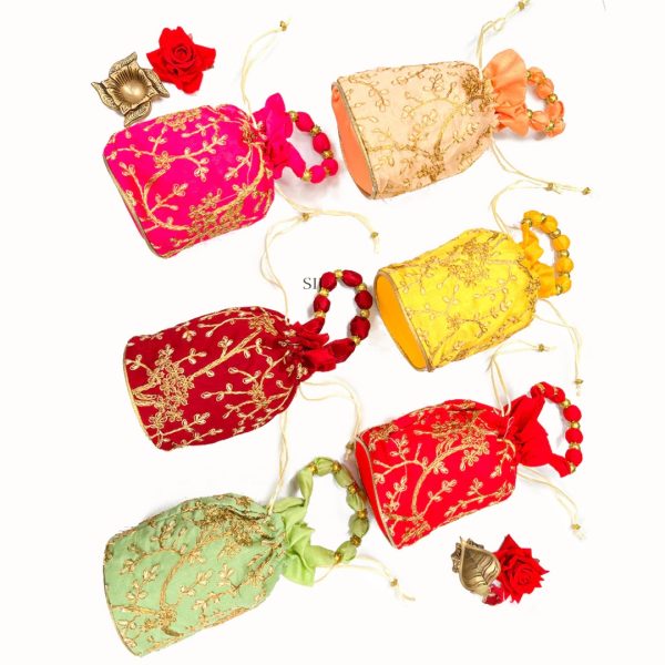 Embroidery Bead Potli Bags Combo for Return Gifts