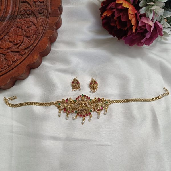 Traditional Lakshmi and Dual Peacock Choker