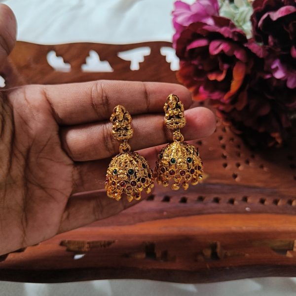 Antique Lakshmi Design Jhumkas