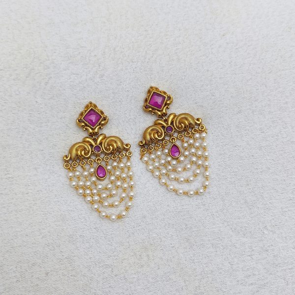 Imitation Pearl Layered Earrings