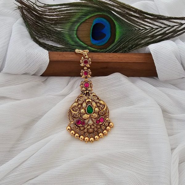 Artificial Dual Peacock Maang Tikka