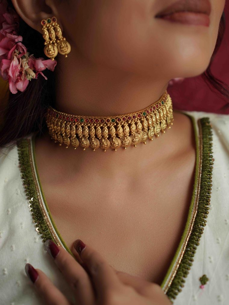 Traditional Lakshmi Coin Choker