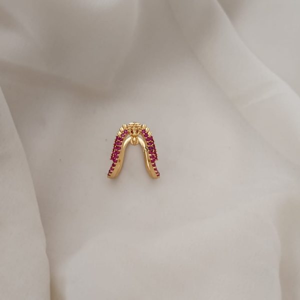 Traditional Ruby Stones Lakshmi Vanki Finger Ring