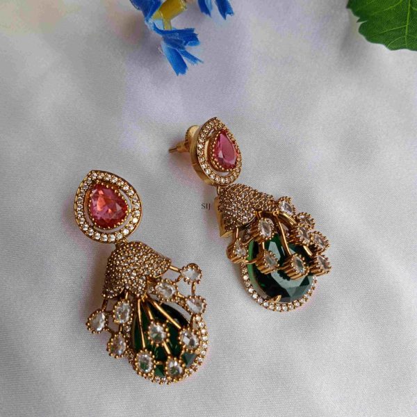 Victorian Multicolor Stone Earrings