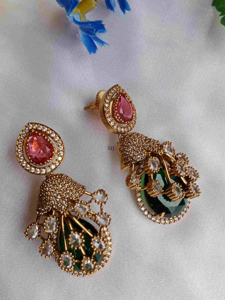 Victorian Multicolor Stone Earrings