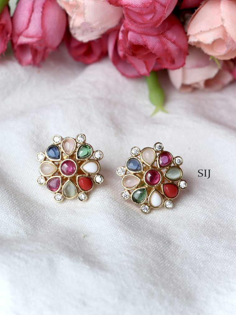 Traditional Navarathna Ear Studs