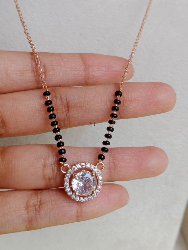 Imitation Solitaire Pendant Mangalsutra